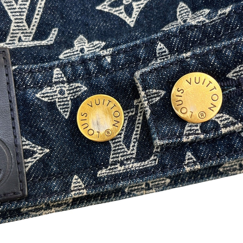 ルイ・ヴィトン LOUIS VUITTON モノグラム総柄デニムジャケット 18AW HFA01W ネイビー コットン メンズ デニムジャケット