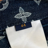 ルイ・ヴィトン LOUIS VUITTON モノグラム総柄デニムジャケット 18AW HFA01W ネイビー コットン メンズ デニムジャケット