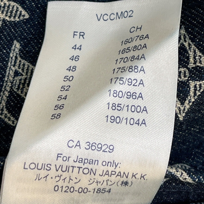 ルイ・ヴィトン LOUIS VUITTON モノグラム総柄デニムジャケット 18AW HFA01W ネイビー コットン メンズ デニムジャケット