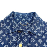 ルイ・ヴィトン LOUIS VUITTON モノグラム総柄デニムジャケット 18AW HFA01W ネイビー コットン メンズ デニムジャケット