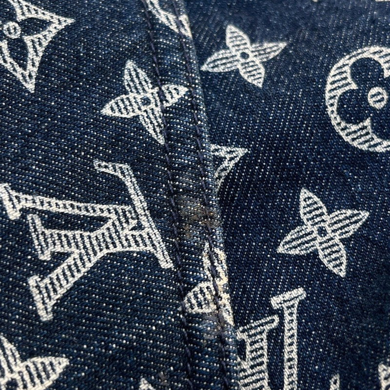 ルイ・ヴィトン LOUIS VUITTON モノグラム総柄デニムジャケット 18AW HFA01W ネイビー コットン メンズ デニムジャケット
