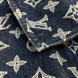 ルイ・ヴィトン LOUIS VUITTON モノグラム総柄デニムジャケット 18AW HFA01W ネイビー コットン メンズ デニムジャケット