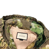 グッチ GUCCI ボタニカル柄ナイロンパーカー 407636 グリーン ナイロン レディース ナイロンジャケット