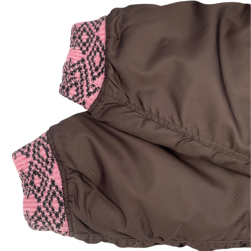 プラダ PRADA RE－NYLON　ニットボンバージャケット SGB895 ブラウン ナイロン メンズ ブルゾン