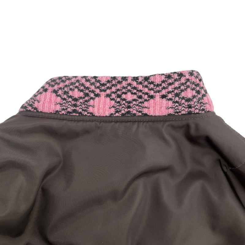 プラダ PRADA RE－NYLON　ニットボンバージャケット SGB895 ブラウン ナイロン メンズ ブルゾン
