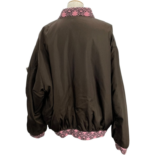 プラダ PRADA RE－NYLON　ニットボンバージャケット SGB895 ブラウン ナイロン メンズ ブルゾン