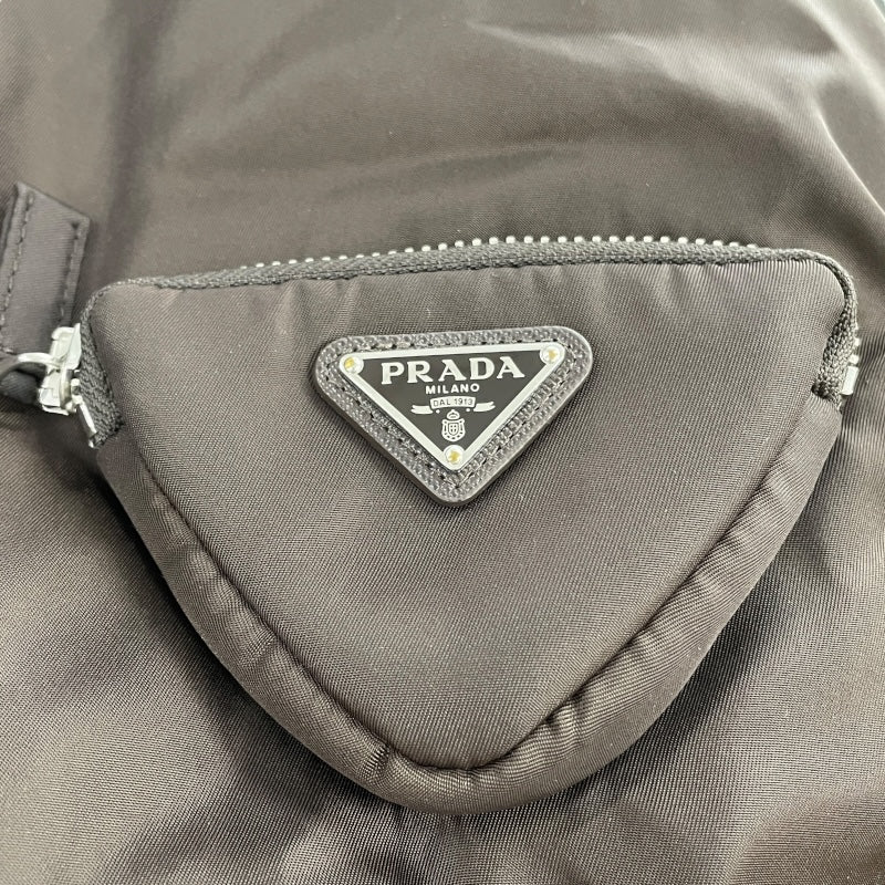 プラダ PRADA RE－NYLON　ニットボンバージャケット SGB895 ブラウン ナイロン メンズ ブルゾン