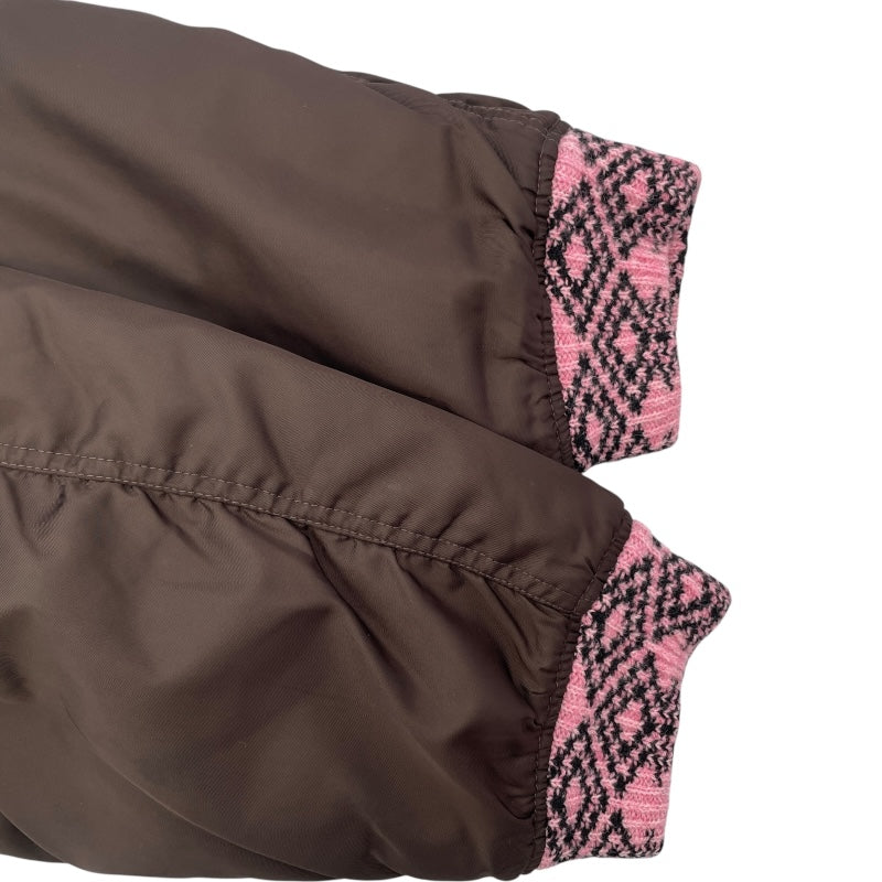 プラダ PRADA RE－NYLON　ニットボンバージャケット SGB895 ブラウン ナイロン メンズ ブルゾン