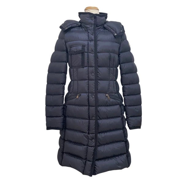 モンクレール MONCLER HERMINE ロングダウンコート 320934933905 53048 ネイビー ナイロン100% レディース ダウンジャケット