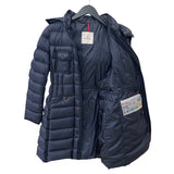 モンクレール MONCLER HERMINE ロングダウンコート 320934933905 53048 ネイビー ナイロン100% レディース ダウンジャケット