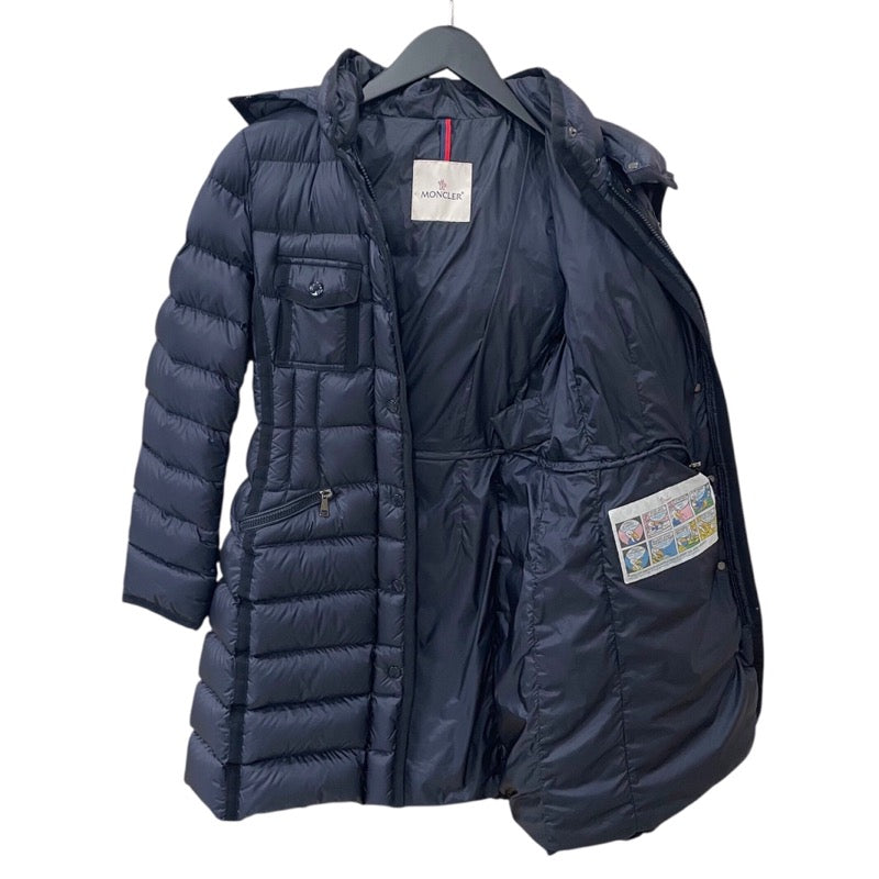 モンクレール MONCLER HERMINE ロングダウンコート 320934933905 53048 ネイビー ナイロン100% レディース ダウンジャケット