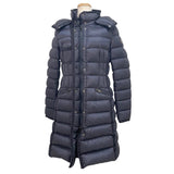 モンクレール MONCLER HERMINE ロングダウンコート 320934933905 53048 ネイビー ナイロン100% レディース ダウンジャケット