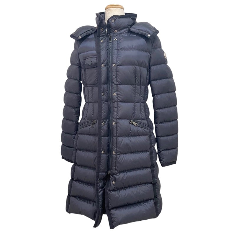 モンクレール MONCLER HERMINE ロングダウンコート 320934933905 53048 ネイビー ナイロン100% レディース ダウンジャケット