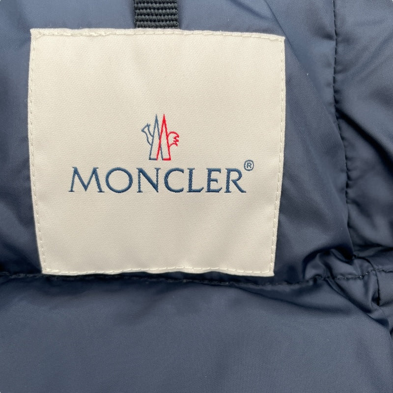 モンクレール MONCLER HIRONDELLE ファー付ロングダウンコート E20934934520 54155 ネイビー ナイロン ダウン レディース ダウンジャケット
