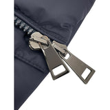 モンクレール MONCLER HIRONDELLE ファー付ロングダウンコート E20934934520 54155 ネイビー ナイロン ダウン レディース ダウンジャケット