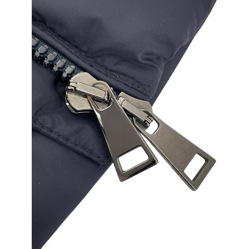 モンクレール MONCLER HIRONDELLE ファー付ロングダウンコート E20934934520 54155 ネイビー ナイロン ダウン レディース ダウンジャケット