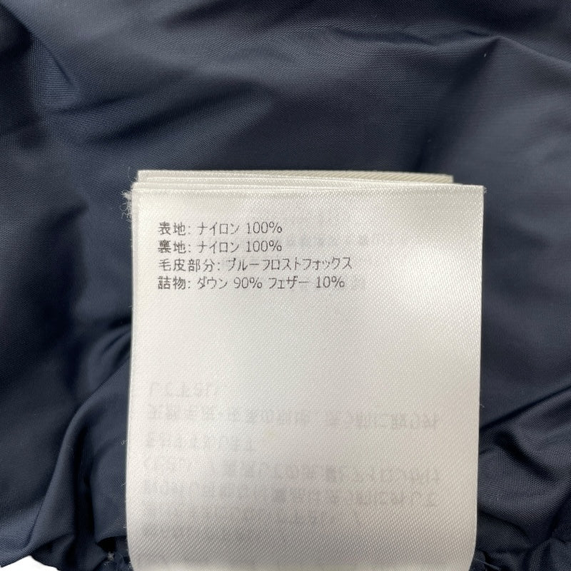 モンクレール MONCLER HIRONDELLE ファー付ロングダウンコート E20934934520 54155 ネイビー ナイロン ダウン レディース ダウンジャケット