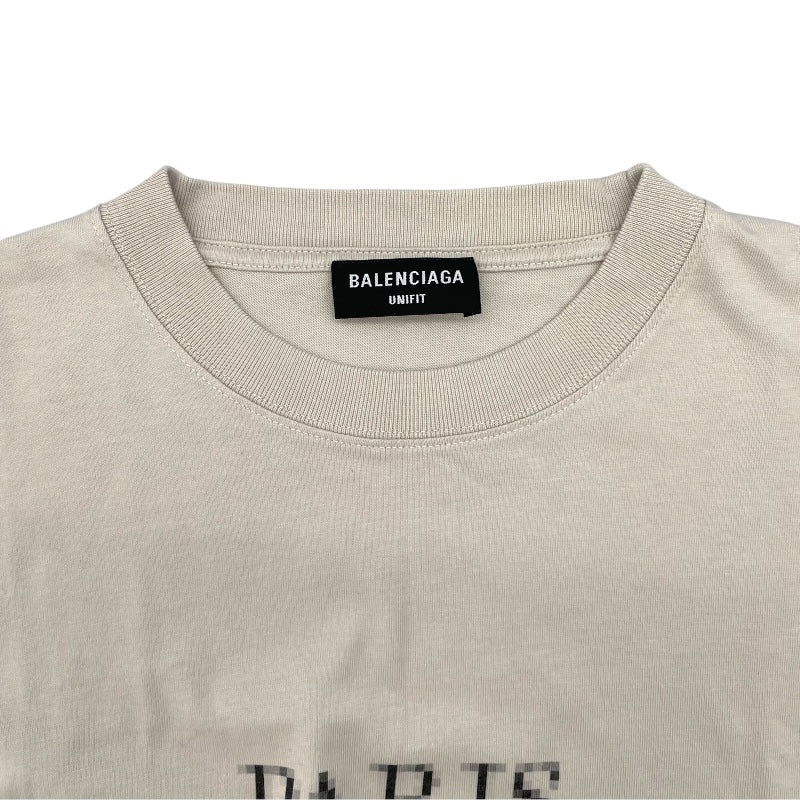 バレンシアガ BALENCIAGA PARIS FASHION WEEK グレー コットン メンズ 半袖Ｔシャツ