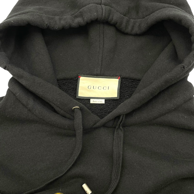 グッチ GUCCI ヴィンテージロゴパーカー 454584 ブラック コットン メンズ パーカー