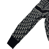 クリスチャン・ディオール Christian Dior オブリーク総柄リバーシブルニットセーター ネイビー レディース セーター