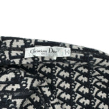 クリスチャン・ディオール Christian Dior オブリーク総柄リバーシブルニットセーター ネイビー レディース セーター