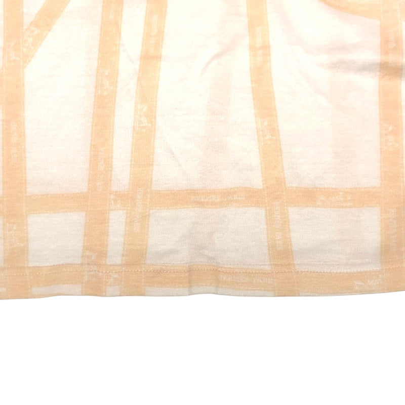 エルメス HERMES ボルデュック総柄プリントTシャツ ホワイト