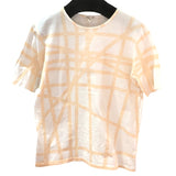 エルメス HERMES ボルデュック総柄プリントTシャツ ホワイト コットン コットン レディース 半袖シャツ