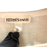 エルメス HERMES ボルデュック総柄プリントTシャツ ホワイト コットン コットン レディース 半袖シャツ
