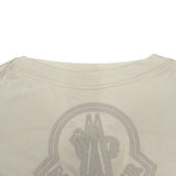 モンクレール MONCLER ロゴ刺繡Tシャツ 8C000 クリーム コットン レディース 半袖シャツ