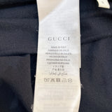 グッチ GUCCI スパンコール装飾ロゴプリント長袖Ｔシャツ 479477 ブラック コットン メンズ 長袖Ｔシャツ
