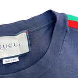 グッチ GUCCI スパンコール装飾ロゴプリント長袖Ｔシャツ 479477 ブラック コットン メンズ 長袖Ｔシャツ