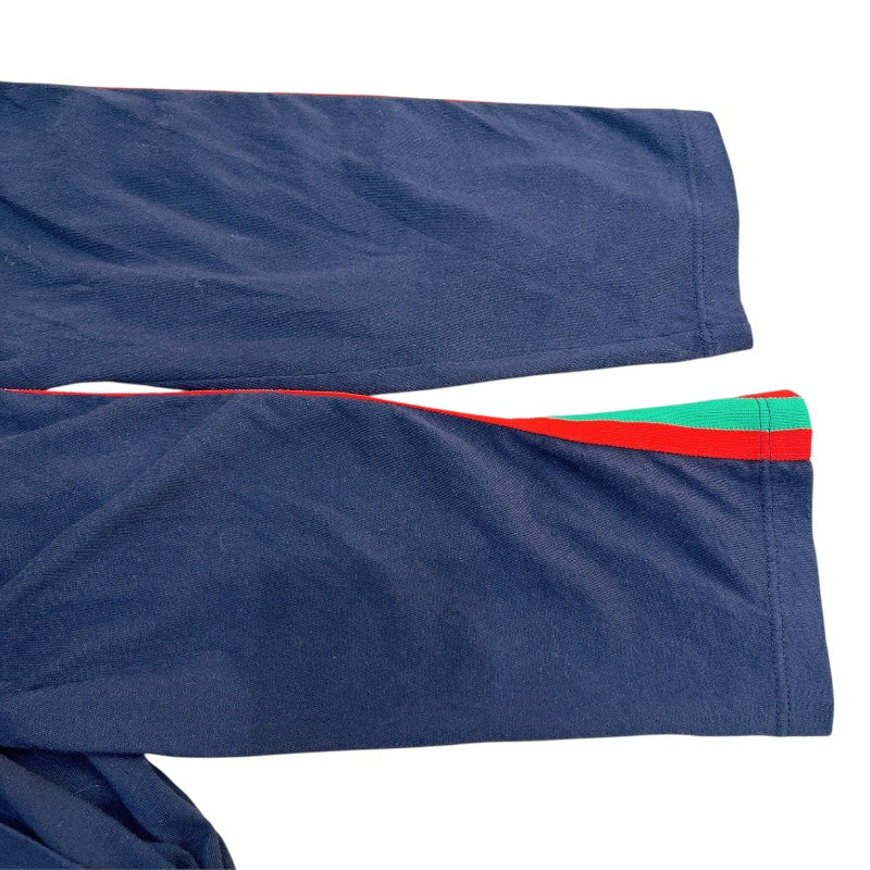 グッチ GUCCI スパンコール装飾ロゴプリント長袖Ｔシャツ 479477 ブラック コットン メンズ 長袖Ｔシャツ