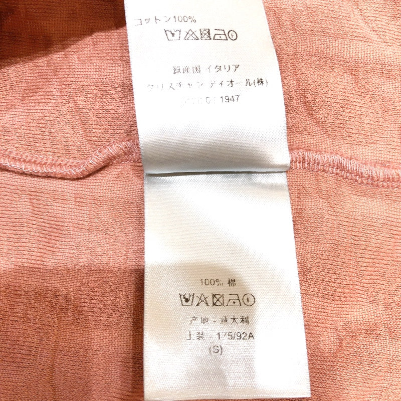 クリスチャン・ディオール Christian Dior オブリーク総柄テリーコットンTシャツ 113J692A0614 ベージュピンク コットン メンズ 半袖Ｔシャツ