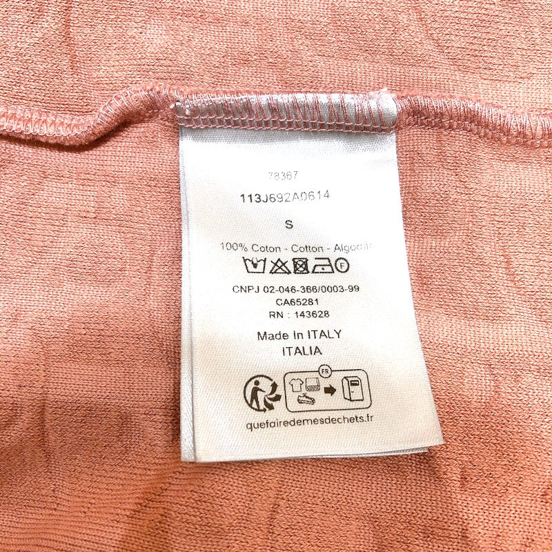 クリスチャン・ディオール Christian Dior オブリーク総柄テリーコットンTシャツ 113J692A0614 ベージュピンク コットン メンズ 半袖Ｔシャツ