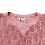 クリスチャン・ディオール Christian Dior オブリーク総柄テリーコットンTシャツ 113J692A0614 ベージュピンク コットン メンズ 半袖Ｔシャツ