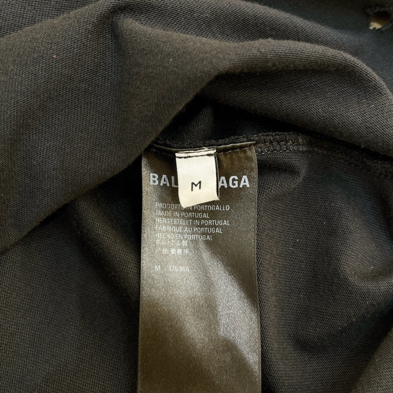 バレンシアガ BALENCIAGA ロゴプリントTシャツ　2021年 612966 ブラック コットン メンズ 半袖Ｔシャツ