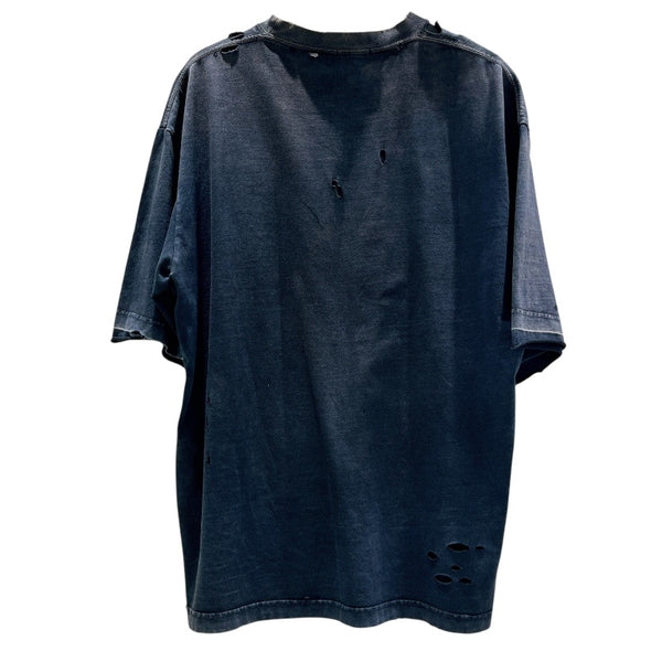 バレンシアガ BALENCIAGA ロゴプリントTシャツ　2021年 612966 ブラック コットン メンズ 半袖Ｔシャツ