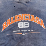 バレンシアガ BALENCIAGA ロゴプリントTシャツ　2021年 612966 ブラック コットン メンズ 半袖Ｔシャツ