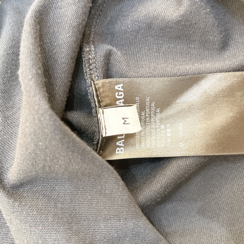 バレンシアガ BALENCIAGA ロゴプリントTシャツ　2021年 612966 ブラック コットン メンズ 半袖Ｔシャツ
