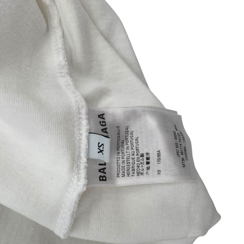 バレンシアガ BALENCIAGA ロゴプリントTシャツ 661715 ホワイト コットン メンズ 半袖Ｔシャツ