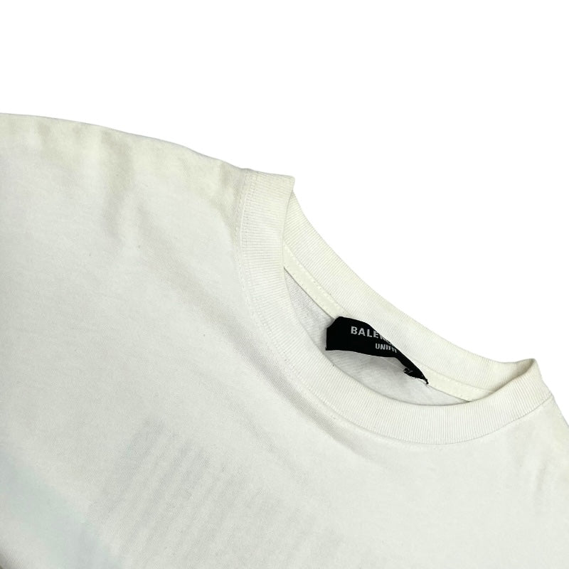 バレンシアガ BALENCIAGA ロゴプリントTシャツ 661715 ホワイト コットン メンズ 半袖Ｔシャツ