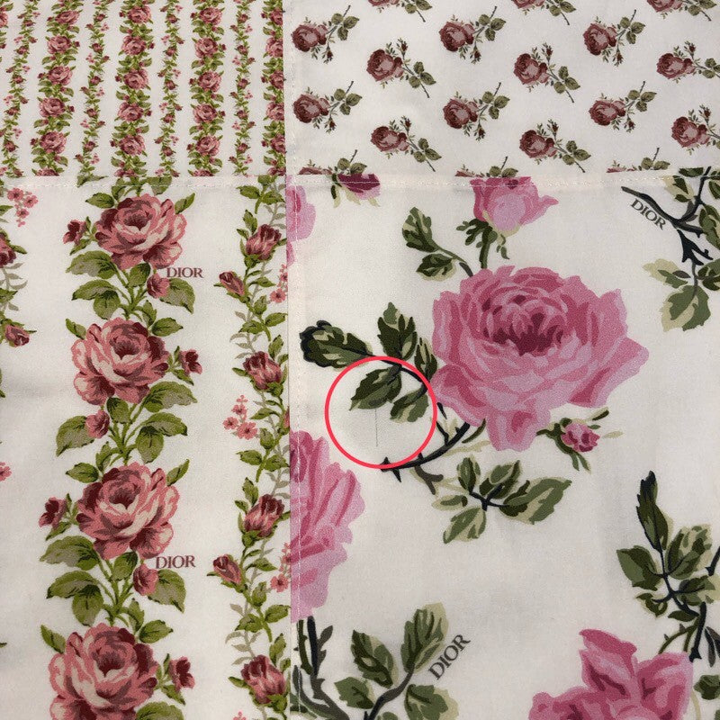 クリスチャン・ディオール Christian Dior フローラル総柄ショートスリーブシャツ 293C517A5679 ピンク コットン メンズ 半袖Ｔシャツ