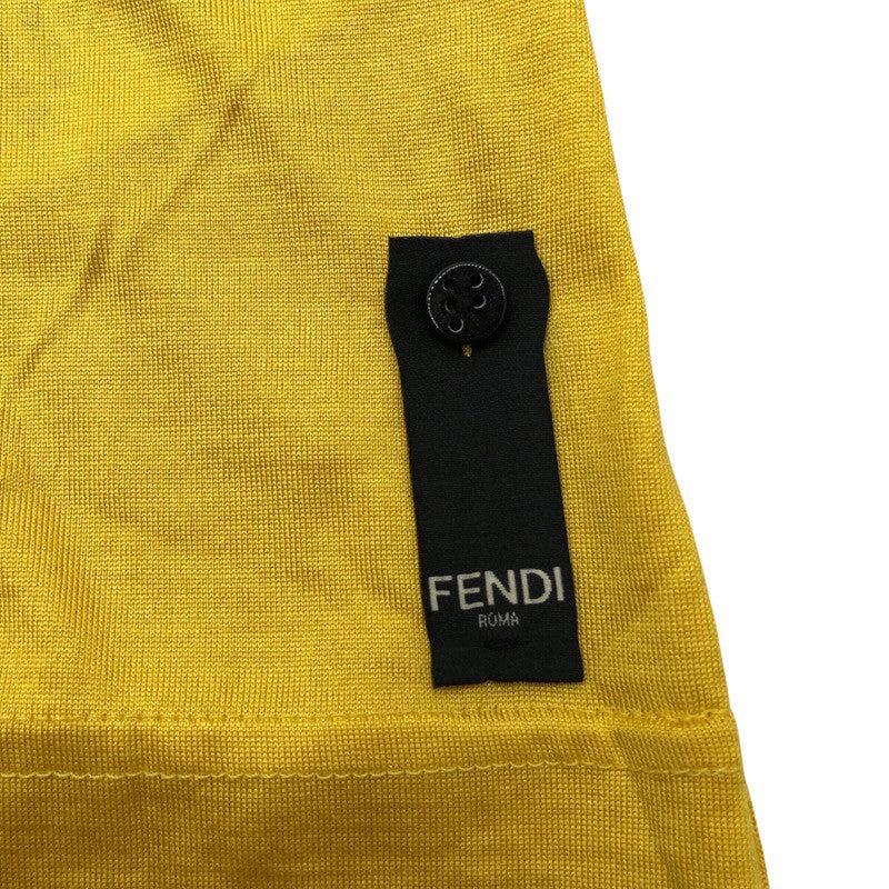 フェンディ FENDI ロゴ刺繍Tシャツ FX0936 シルク メンズ 半袖Ｔシャツ