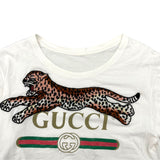 グッチ GUCCI パンサーヴィンテージ Tシャツ 493117 ホワイト コットン メンズ 半袖Ｔシャツ