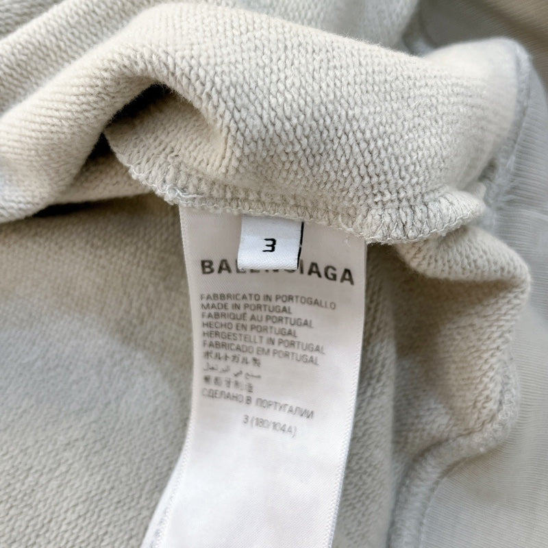 バレンシアガ BALENCIAGA ロゴ刺繡スウェットパーカー　2023年 674986 グレー コットン メンズ パーカー