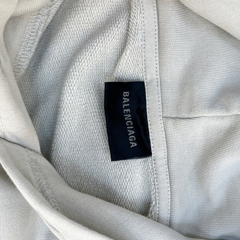 バレンシアガ BALENCIAGA ロゴ刺繡スウェットパーカー　2023年 674986 グレー コットン メンズ パーカー