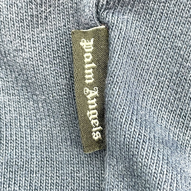パームエンジェルス PALM ANGELS ロゴトレーナー PMBA065F23FLE003 ネイビー コットン メンズ スウェット
