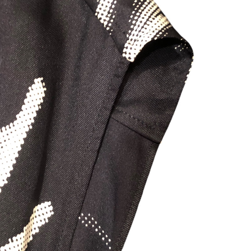 エルメス HERMES デザインシルクノースリーブシャツ ブラック シルク シルク レディース 半袖シャツ