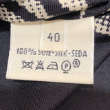 エルメス HERMES デザインシルクノースリーブシャツ ブラック シルク シルク レディース 半袖シャツ