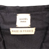 エルメス HERMES デザインシルクノースリーブシャツ ブラック シルク シルク レディース 半袖シャツ